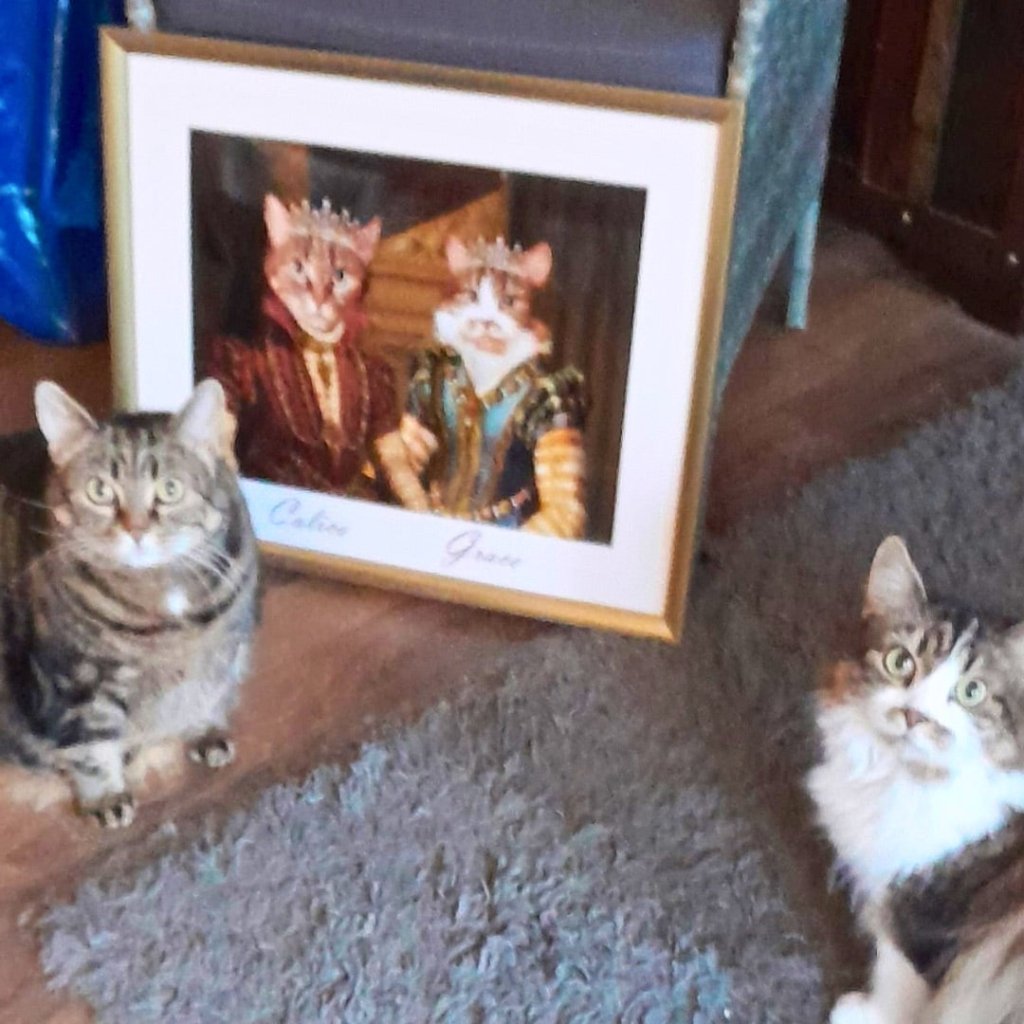 The Princesses: Custom Pet Portrait - Paw & Glory - Dog Portraits - Pet Portraits