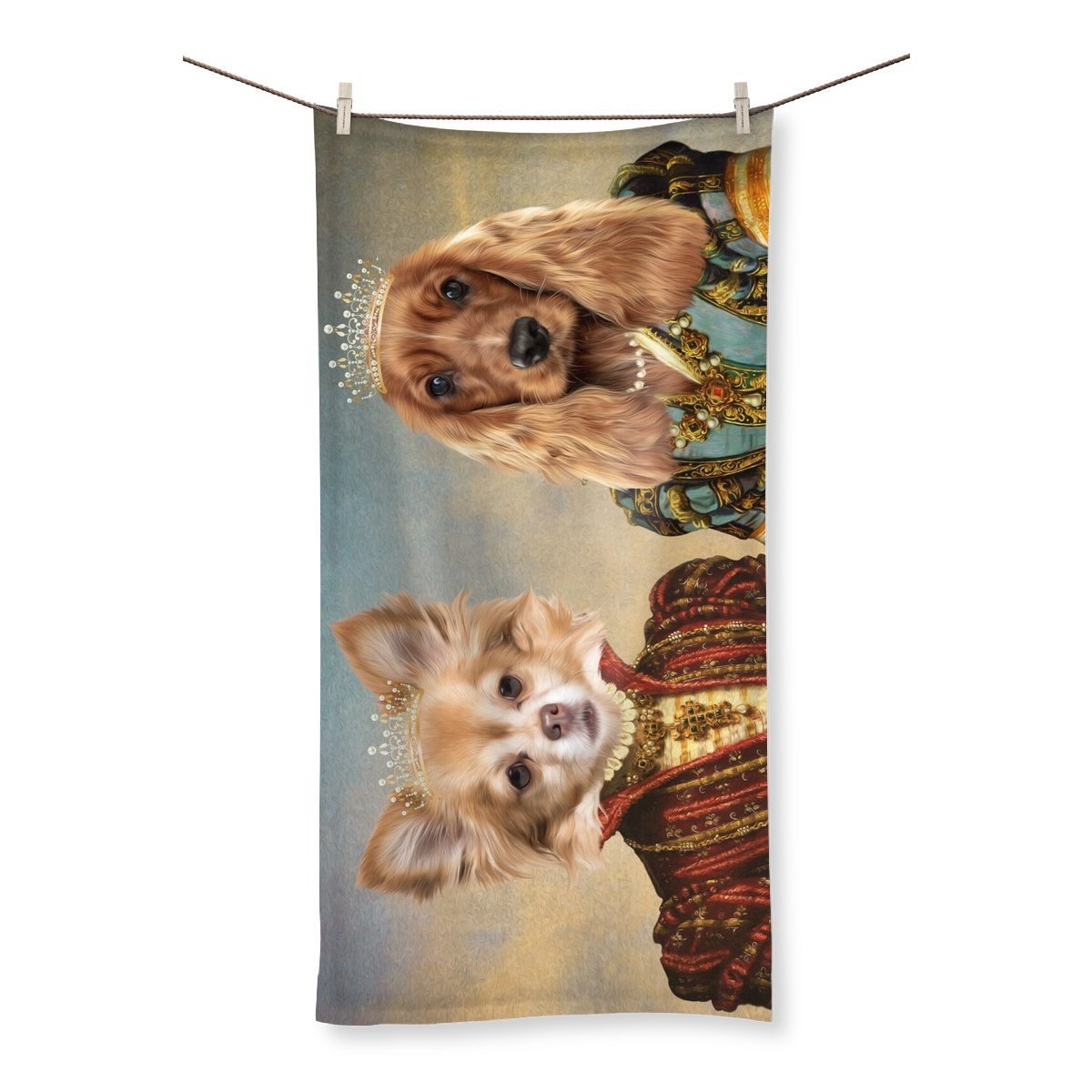 The Princesses: Custom Pet Towel - Paw & Glory - Dog Portraits - Pet Portraits