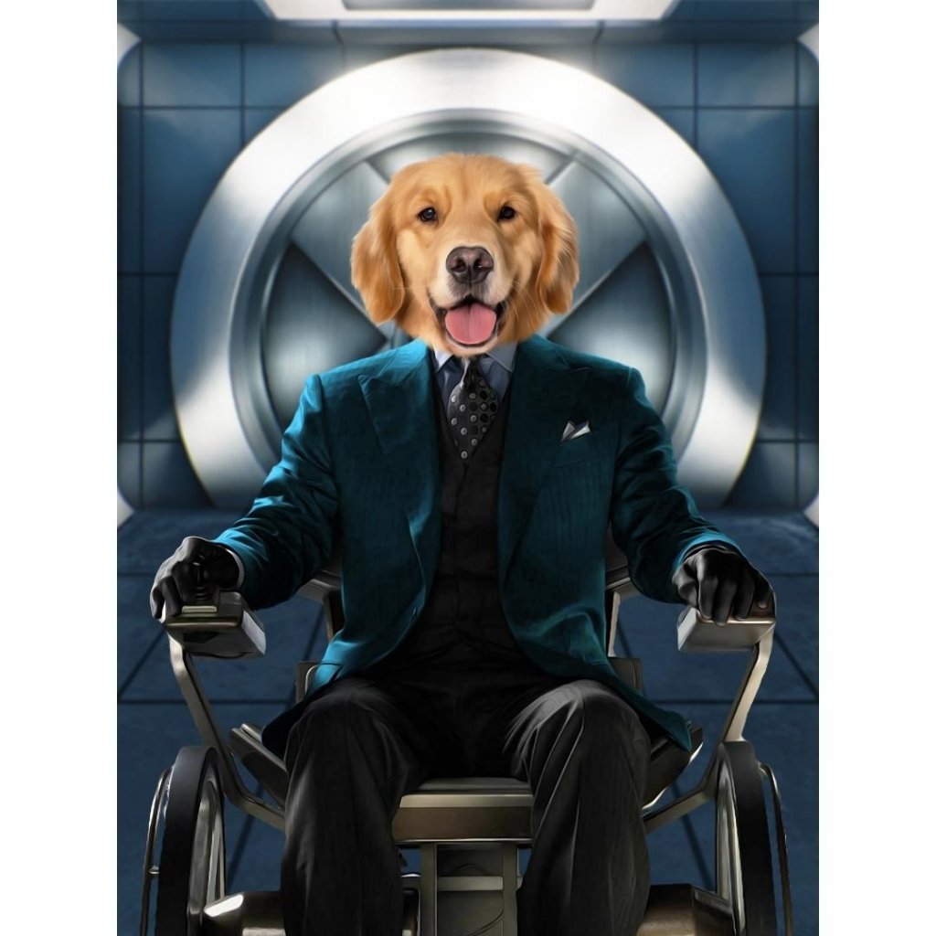 Pet Portraits | The Professor (X-Men Inspired): Custom Digital Download Pet Portrait | Paw & Glory