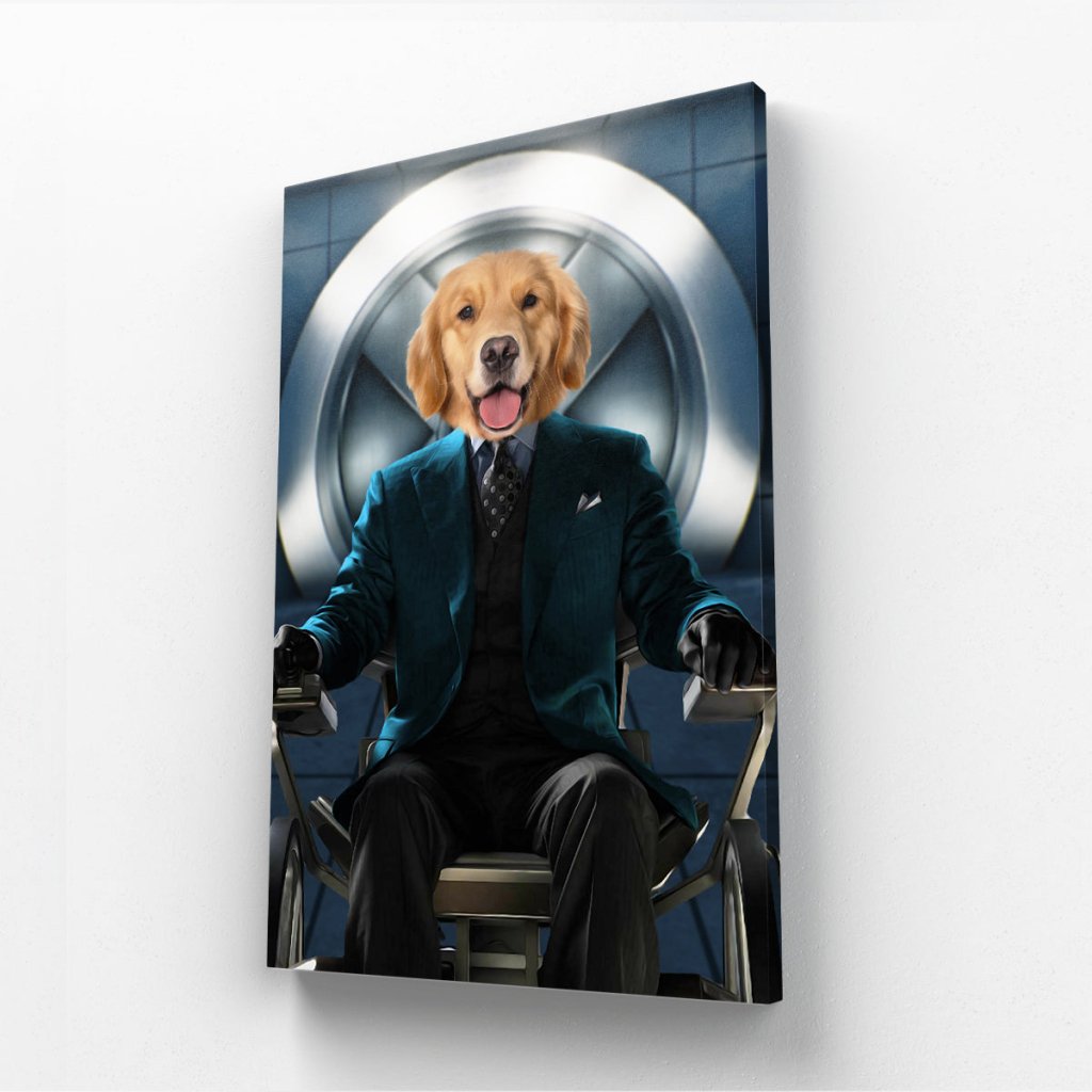Pet Portraits | The Professor (X-Men Inspired): Custom Pet Canvas | Paw & Glory