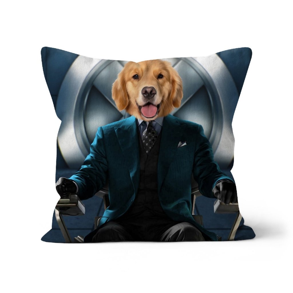 Pet Portraits | The Professor (X-Men Inspired): Custom Pet Pillow | Paw & Glory