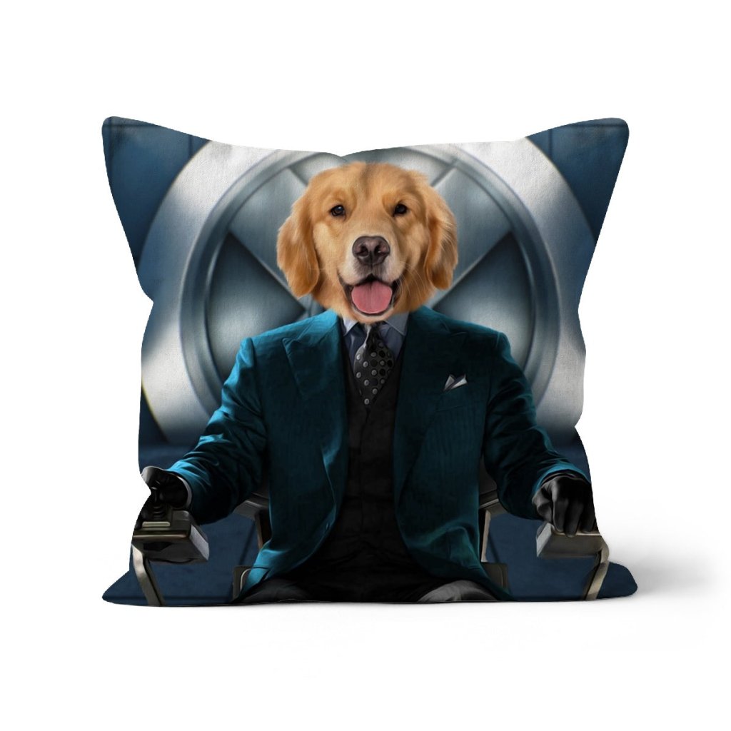 Pet Portraits | The Professor (X-Men Inspired): Custom Pet Pillow | Paw & Glory