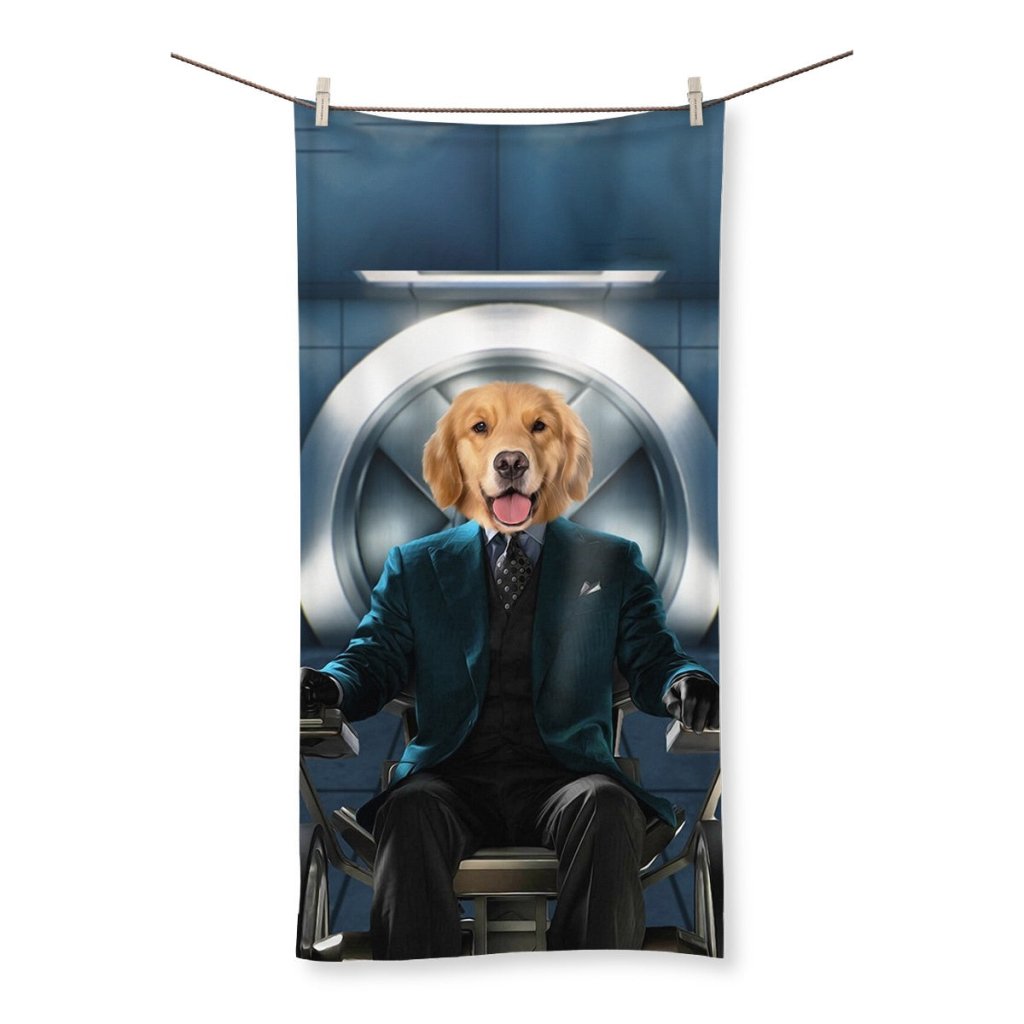 Pet Portraits | The Professor (X-Men Inspired): Custom Pet Towel | Paw & Glory