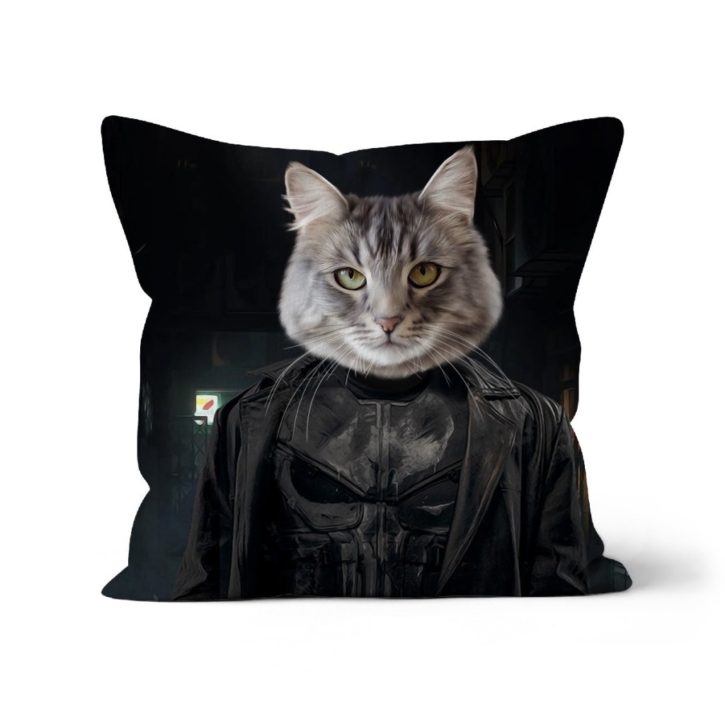 Pet Portraits | The Punisher: Custom Pet Pillow | Paw & Glory