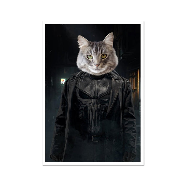 Dark Vigilante Custom Pet Poster | Pet Portrait Print | Paw & Glory