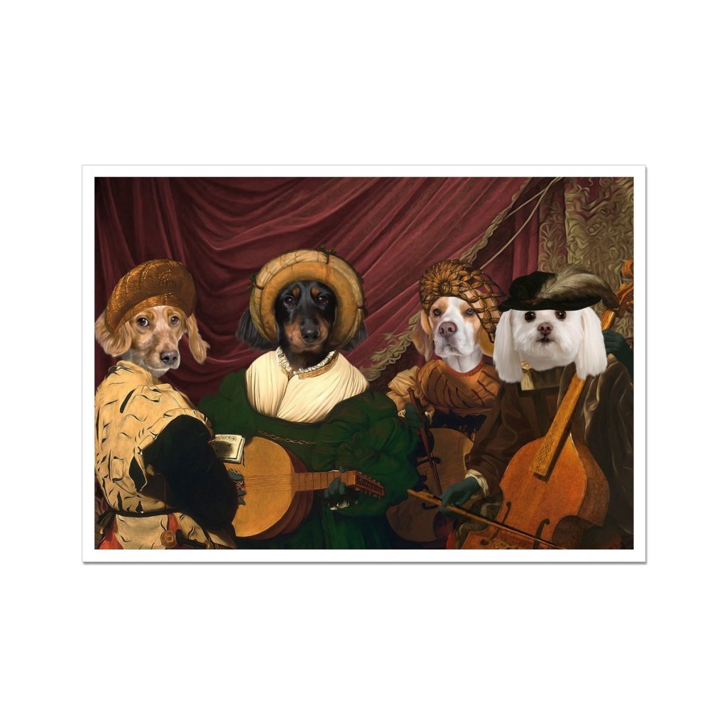 Pet Portraits | The Quartet: Custom Pet Portrait | Paw & Glory