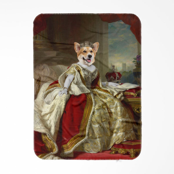 The Queen: Custom Pet Blanket | royal pet portrait | Paw & Glory