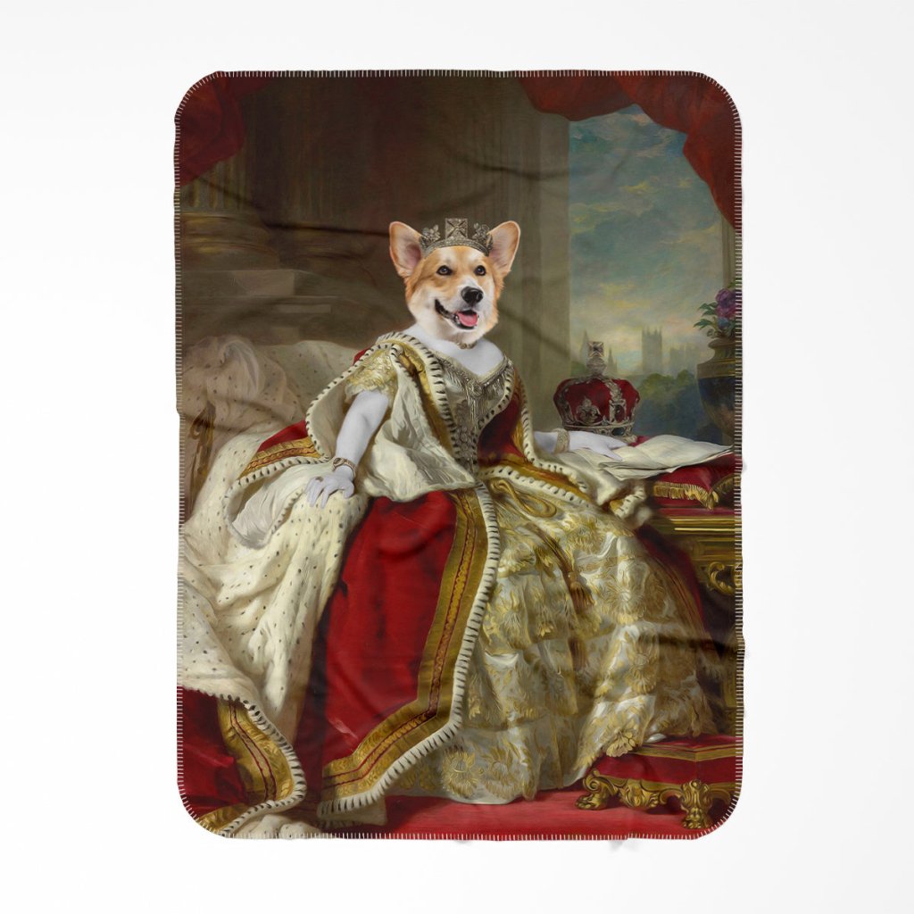 Pet Portraits | The Queen: Custom Pet Blanket | Paw & Glory