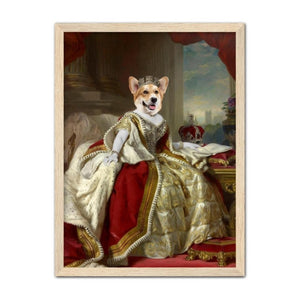 The Queen: Custom Pet Portrait - Paw & Glory - Dog Portraits - Pet Portraits