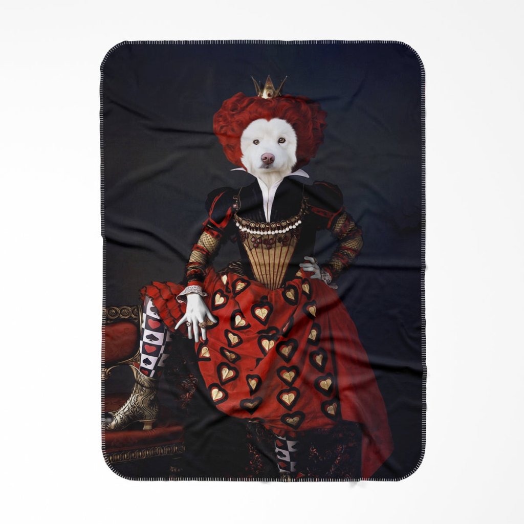 Pet Portraits | The Queen Of Hearts: Custom Pet Blanket | Paw & Glory