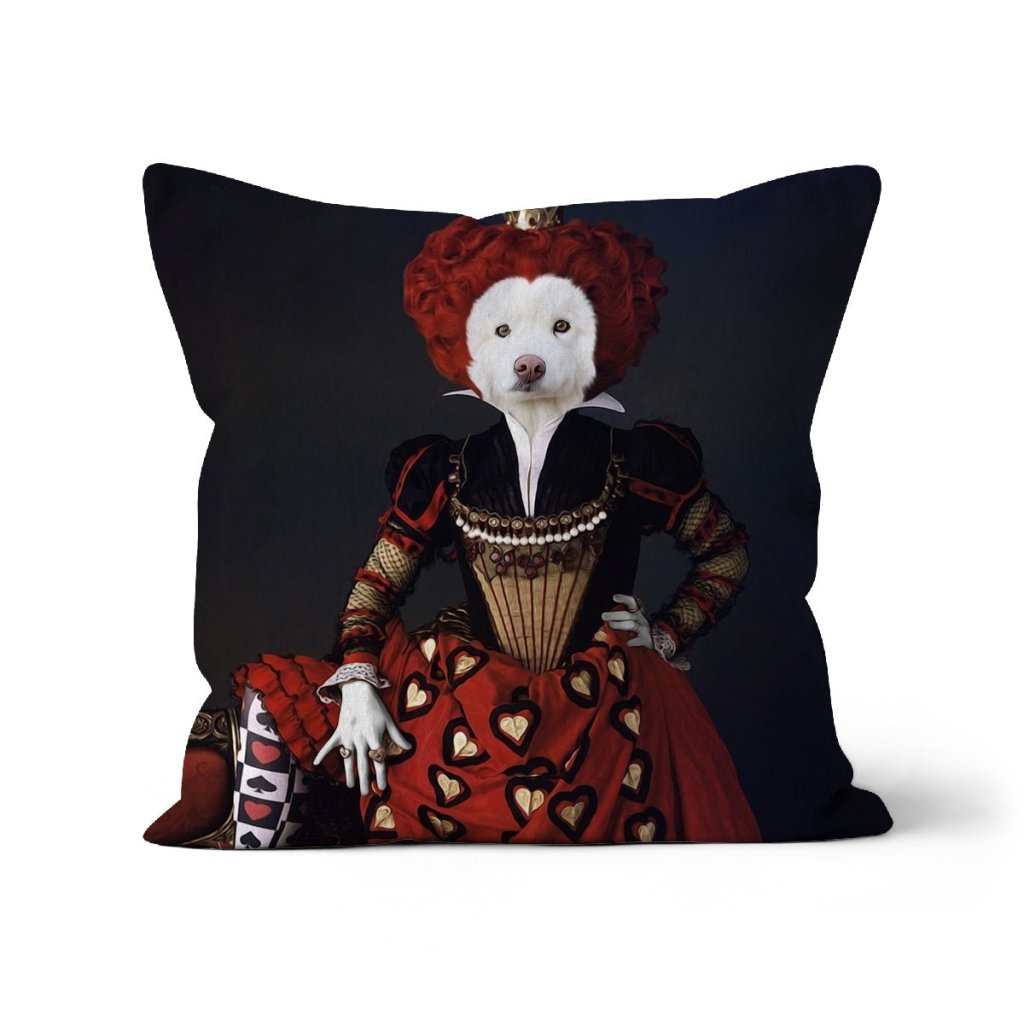The Queen Of Hearts: Custom Pet Pillow - Paw & Glory - Dog Portraits - Pet Portraits