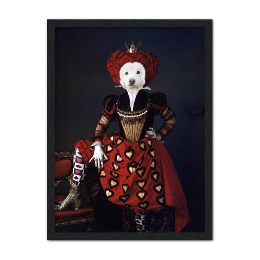 Pet Portraits | The Queen Of Hearts: Custom Pet Portrait | Paw & Glory