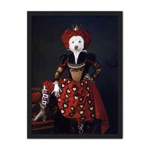Red Heart Queen Custom Pet Portrait | Custom Pet Portrait | Paw & Glory