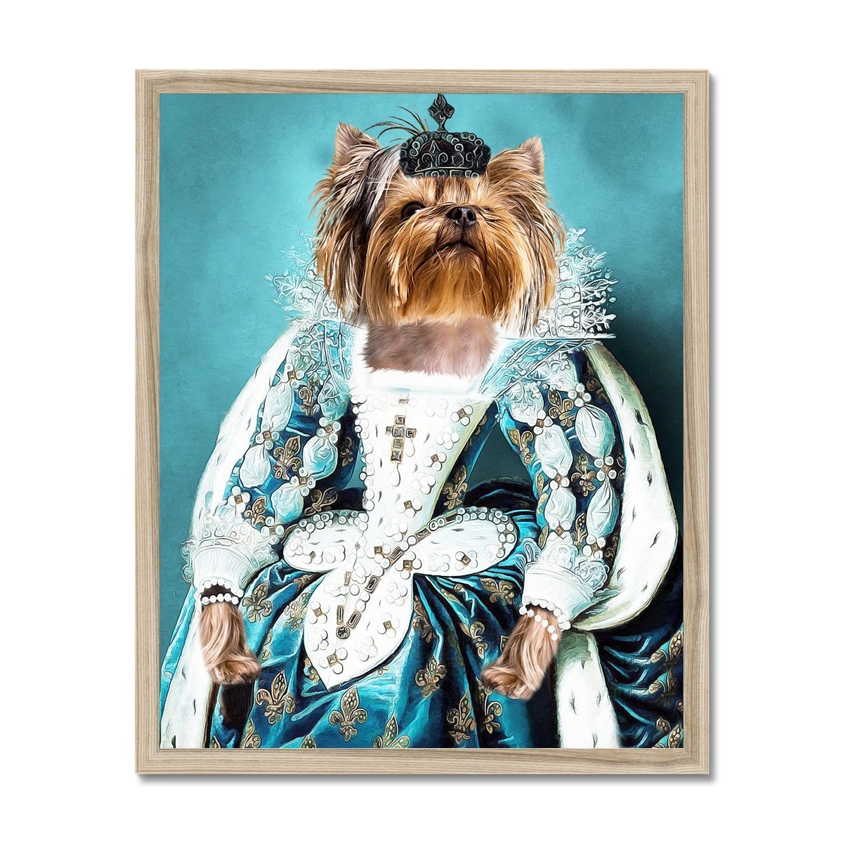 The Queen Regent: Custom Pet Portrait - Paw & Glory - Dog Portraits - Pet Portraits