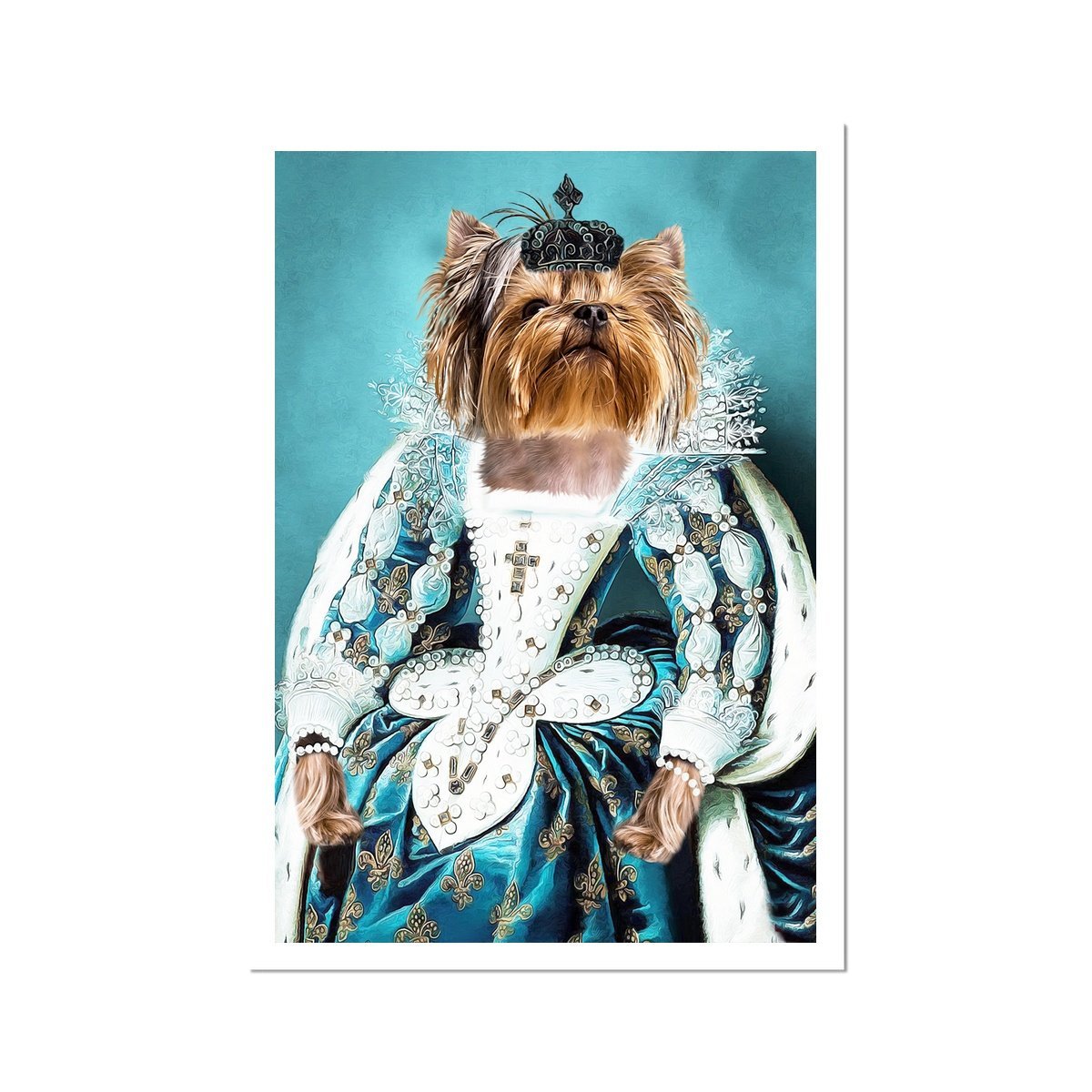 The Queen Regent: Custom Pet Poster - Paw & Glory - Dog Portraits - Pet Portraits