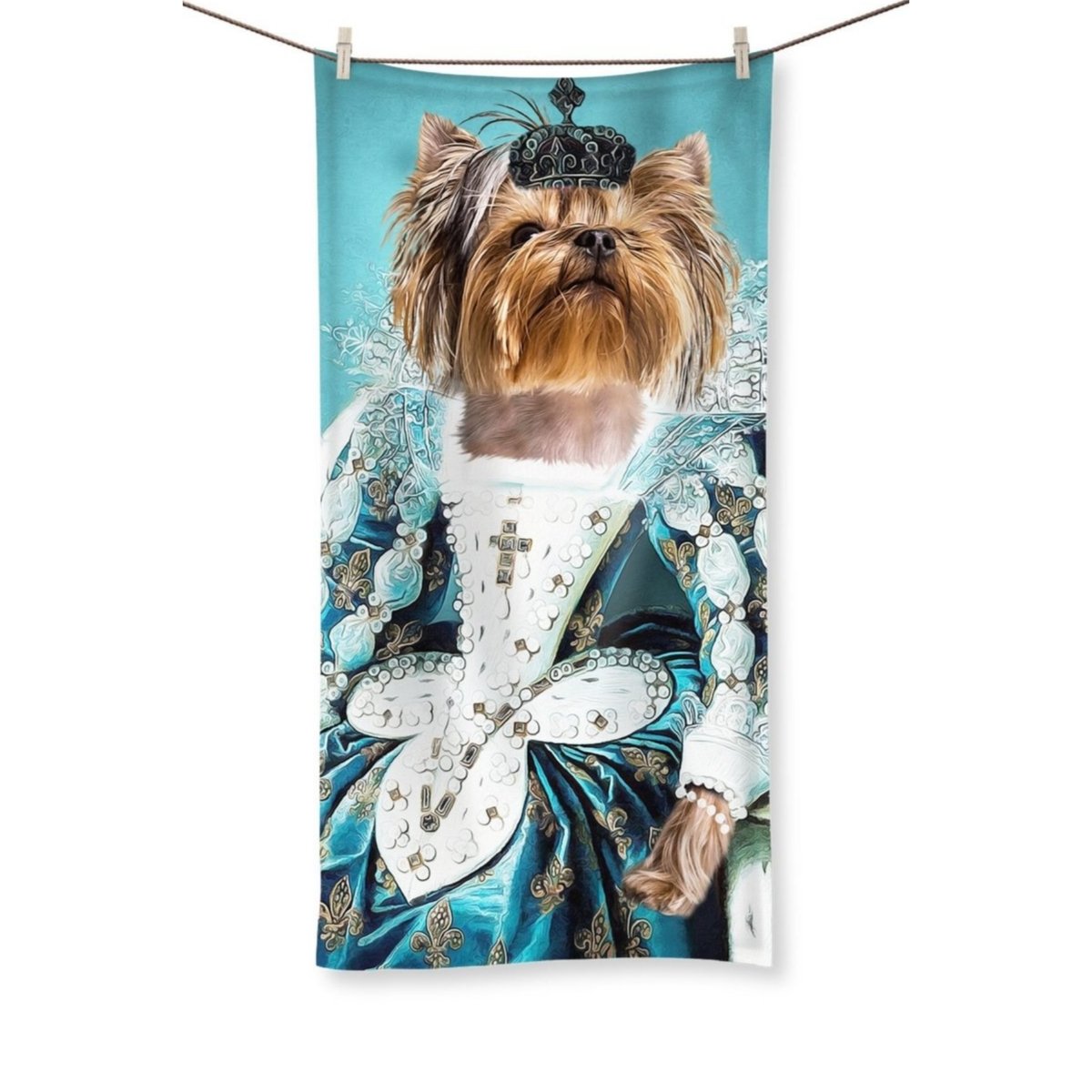 Pet Portraits | The Queen Regent: Custom Pet Towel | Paw & Glory