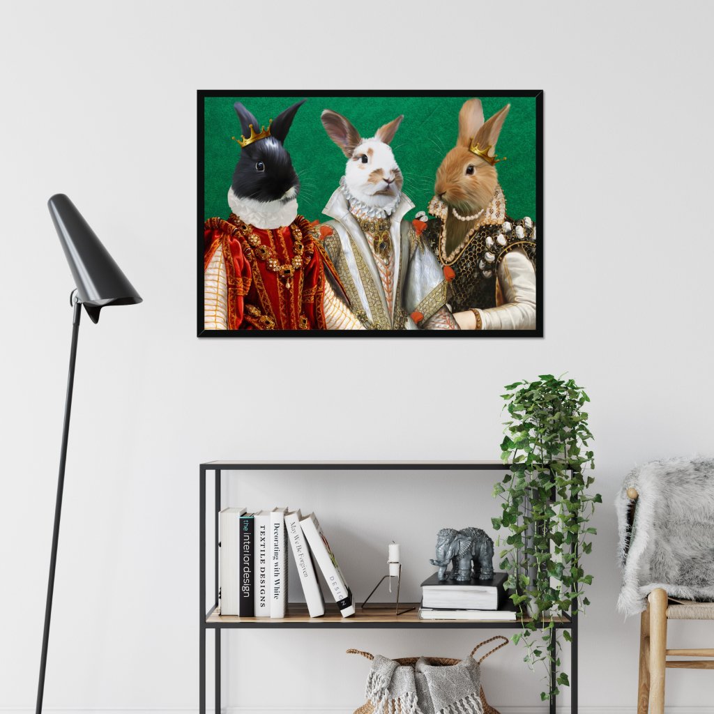 Pet Portraits | The Queens: Custom Pet Portrait | Paw & Glory