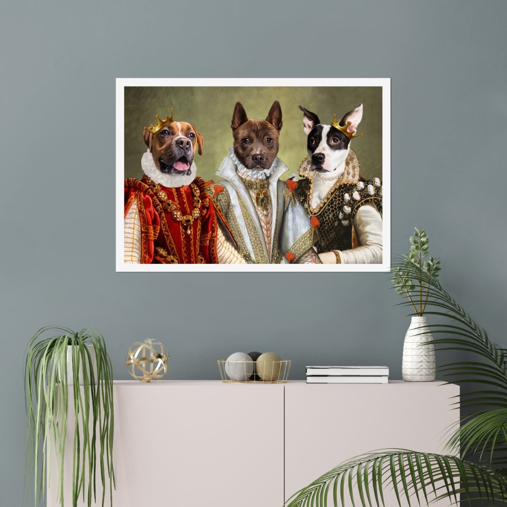 Pet Portraits | The Queens: Custom Pet Poster | Paw & Glory