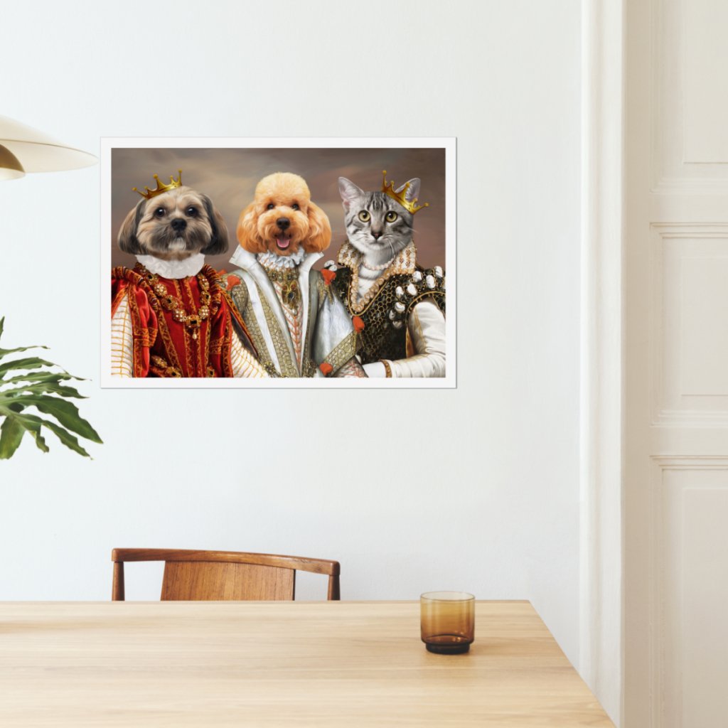 Pet Portraits | The Queens: Custom Pet Poster | Paw & Glory