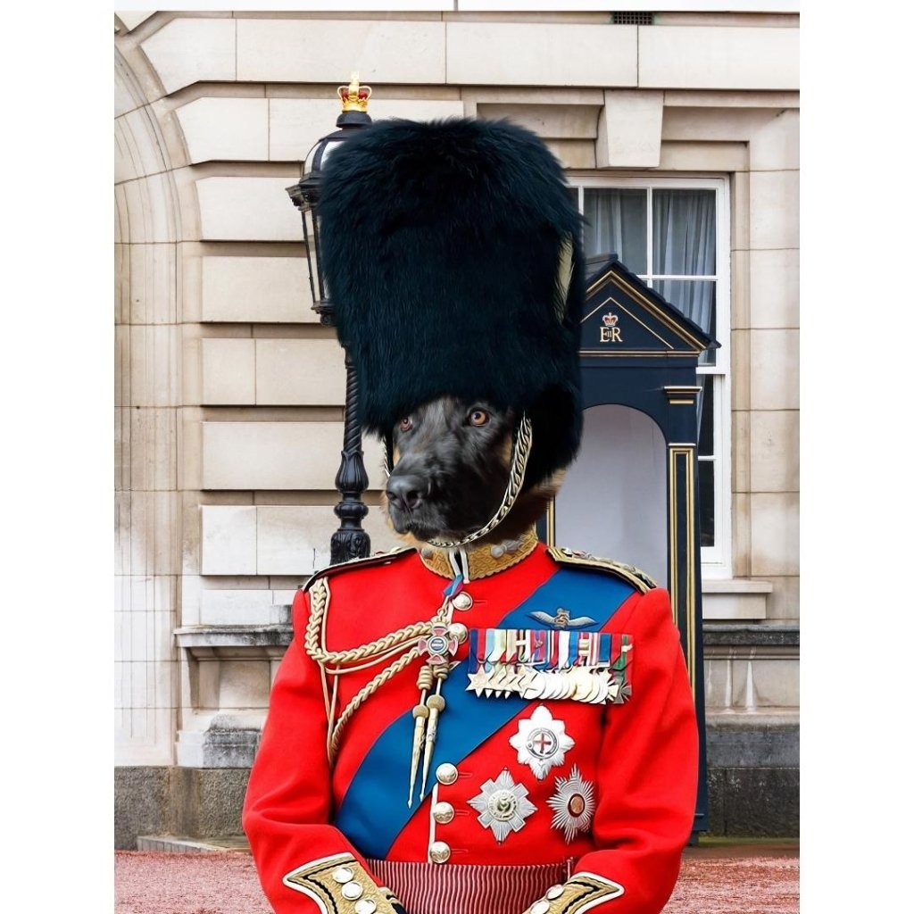 Pet Portraits | The Queens Guard: Custom Digital Download Pet Portrait | Paw & Glory