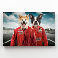 The Race Car Drivers: Custom Pet Canvas