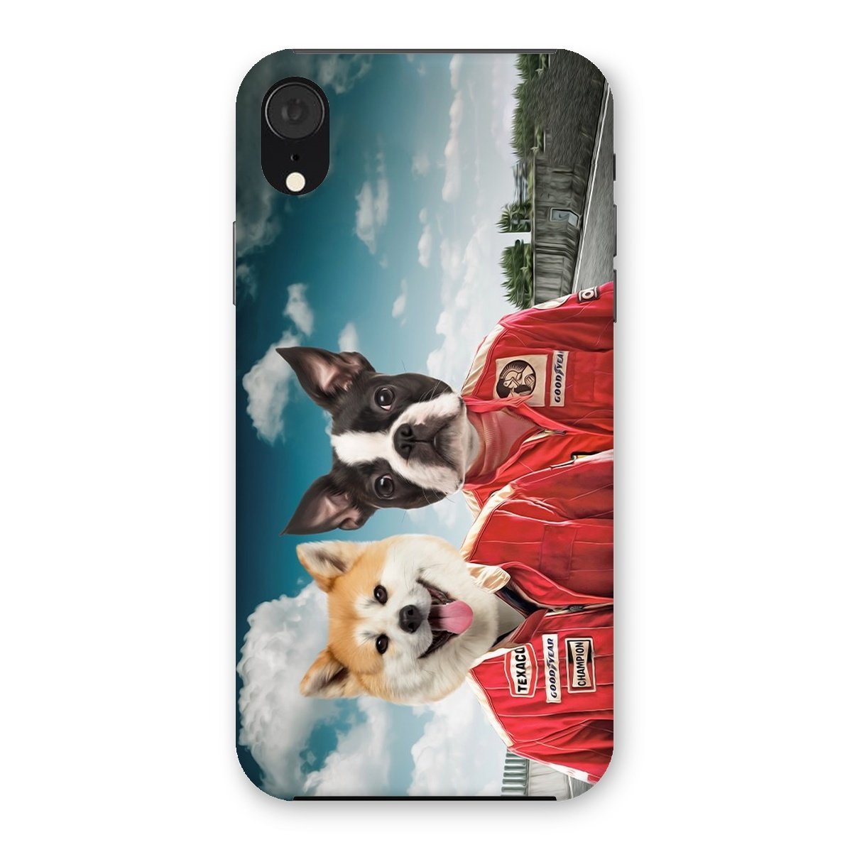 The Race Car Drivers: Custom Pet Phone Case - Paw & Glory - Dog Portraits - Pet Portraits