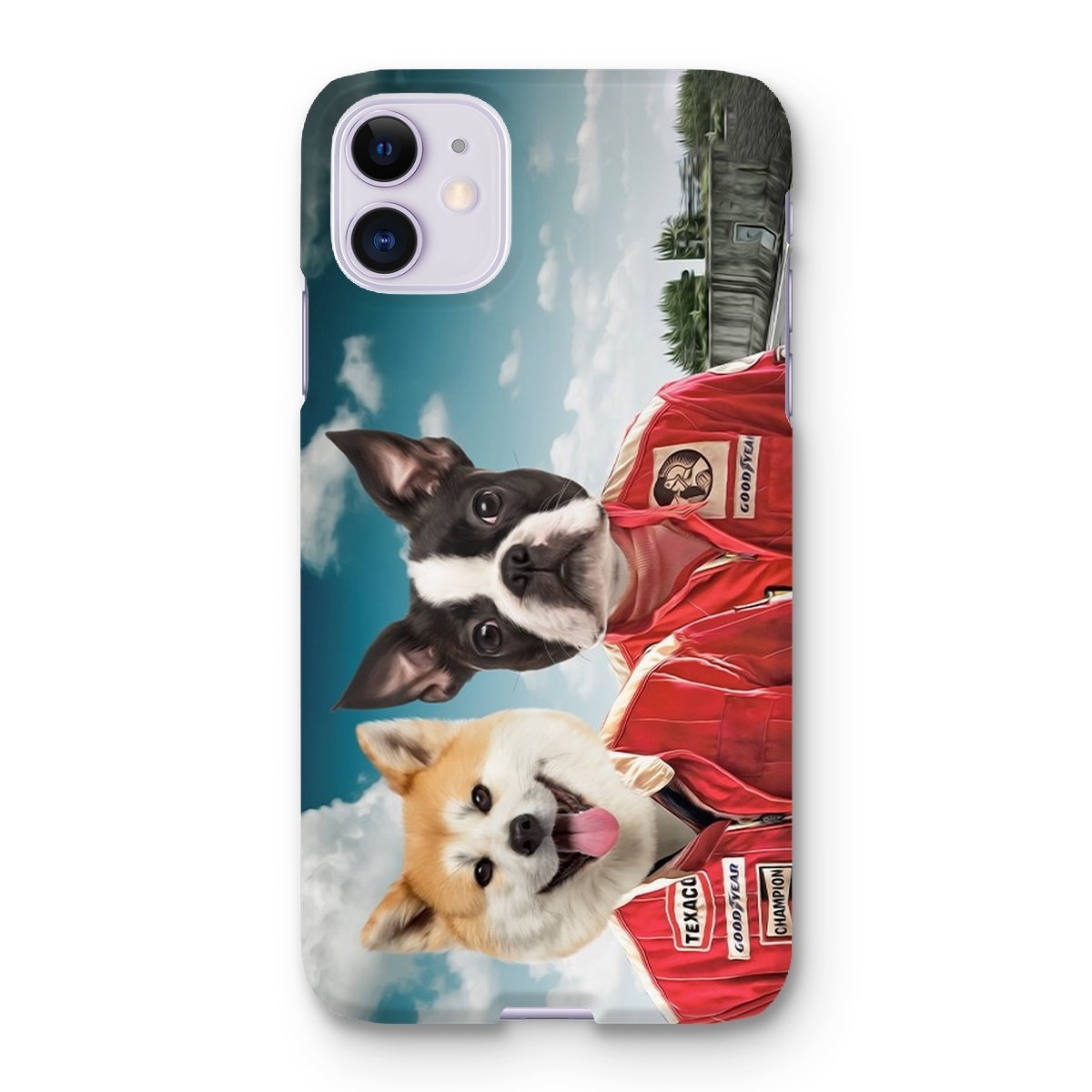 Pet Portraits | The Race Car Drivers: Custom Pet Phone Case | Paw & Glory