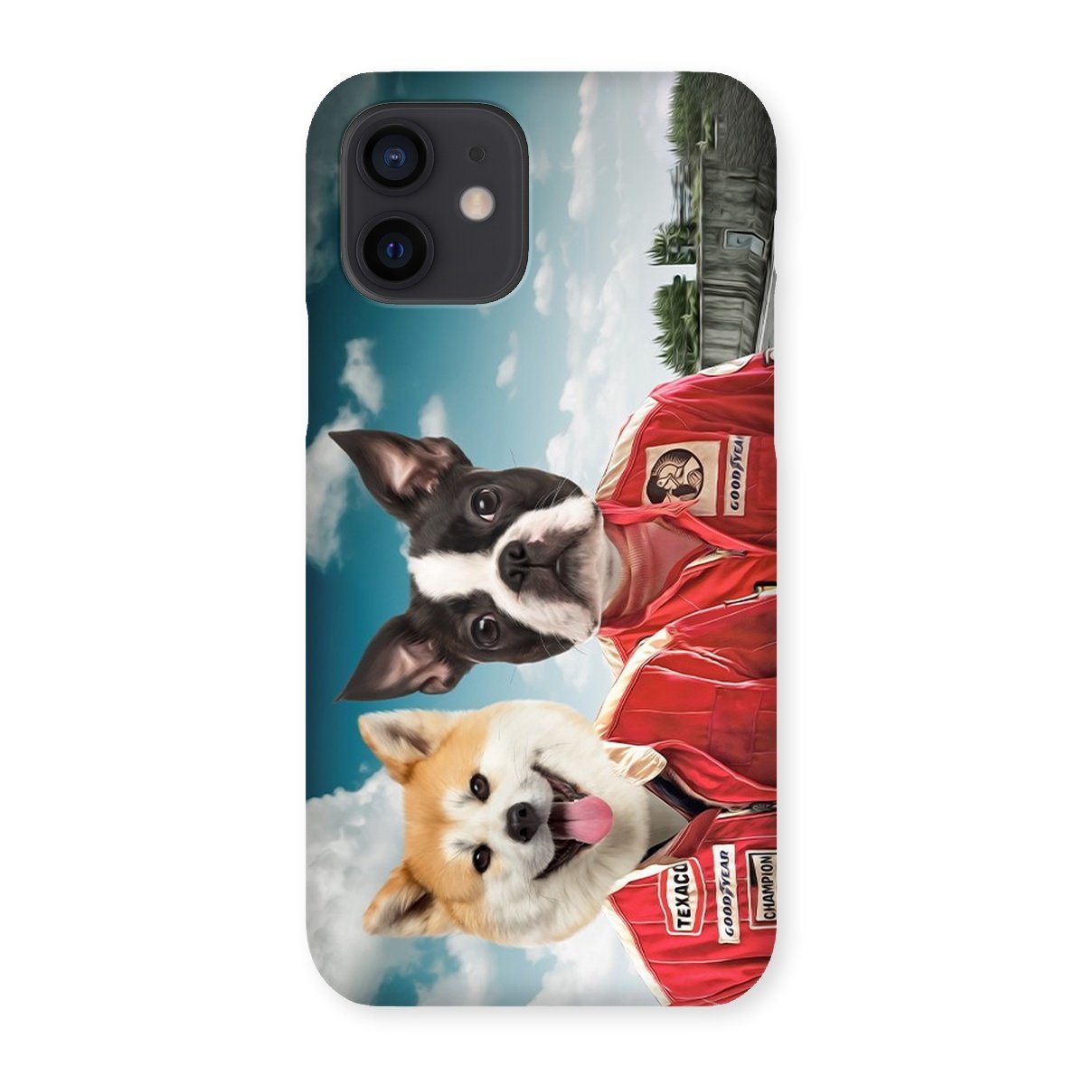 The Race Car Drivers: Custom Pet Phone Case - Paw & Glory - Dog Portraits - Pet Portraits