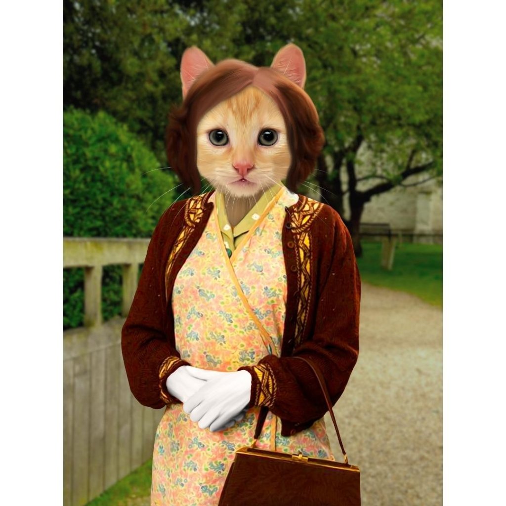 Market Trader Lady Custom Digital Download Pet Portrait | Paw & Glory