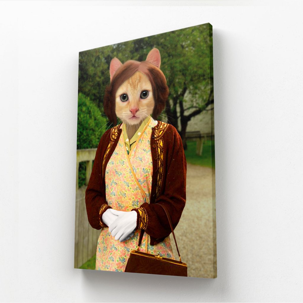Market Trader Lady Custom Pet Canvas | Custom Pet Portrait Canvas | Paw & Glory