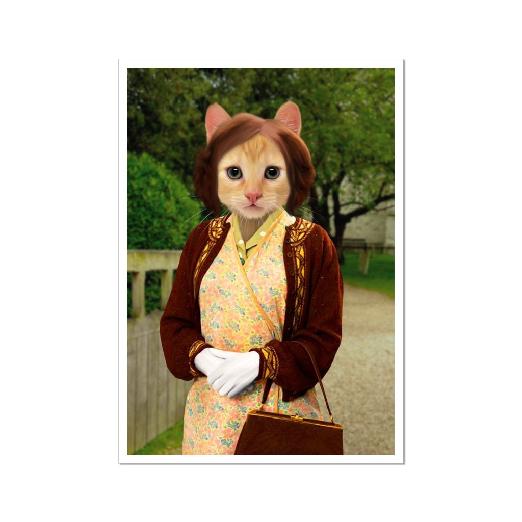 Market Trader Lady Custom Pet Poster | Custom Pet Portrait Print | Paw & Glory