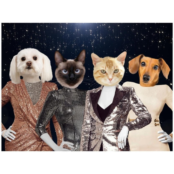 City Glamour Star Custom Digital Download Pet Portrait | Pet Portrait From Photo | Paw & Glory
