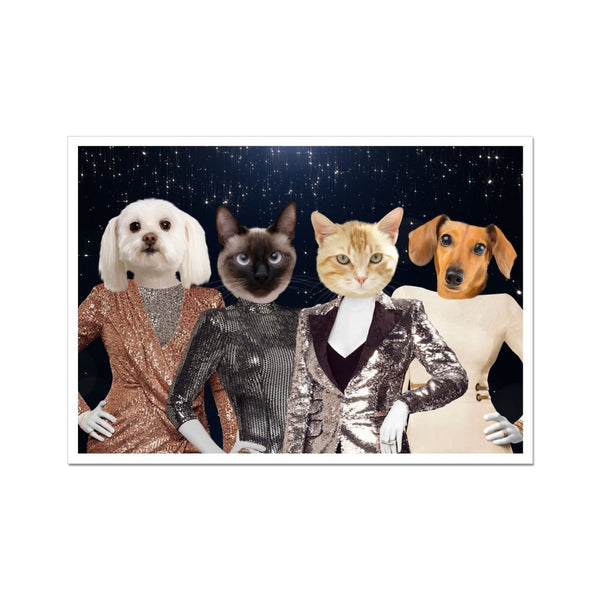 City Glamour Star Custom Pet Poster | Pet Portrait Print | Paw & Glory