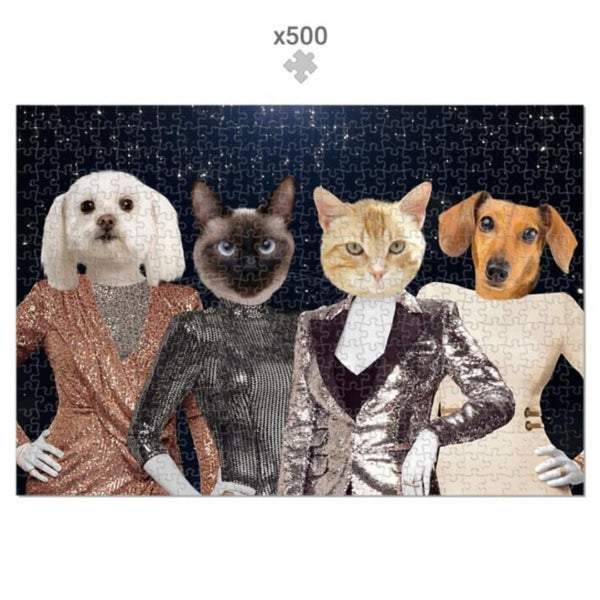City Glamour Star Custom Pet Puzzle | Funny Pet Portrait | Paw & Glory