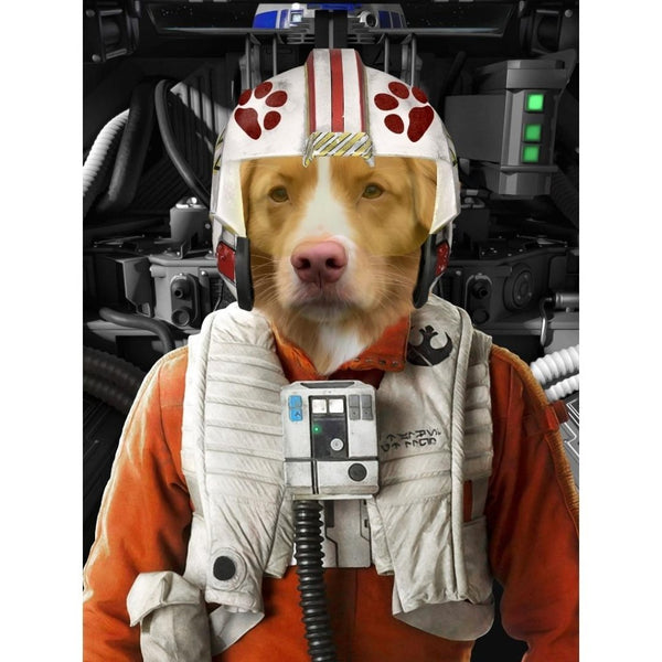 Rebel Pilot Custom Digital Download Pet Portrait | Paw & Glory