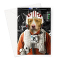The Rebel Pilot (Star Wars Inspired): Custom Pet Greeting Card