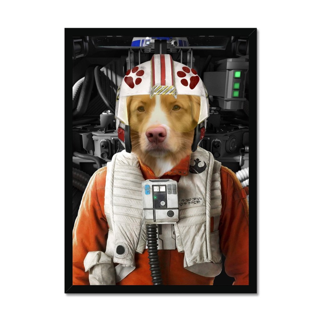 Pet Portraits | The Rebel Pilot (Star Wars Inspired): Custom Pet Portrait | Paw & Glory