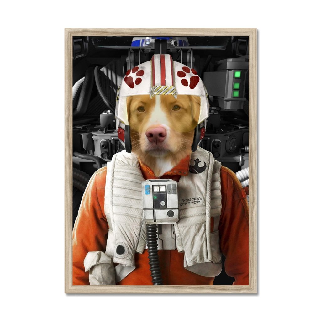 Pet Portraits | The Rebel Pilot (Star Wars Inspired): Custom Pet Portrait | Paw & Glory