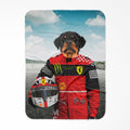 The Red Legendary Driver: Custom Pet Blanket