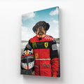 The Red Legendary Driver: Custom Pet Canvas