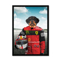 The Red Legendary Driver: Custom Pet Portrait