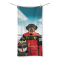 The Red Legendary Driver: Custom Pet Towel