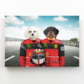 The Red Legendary Drivers: Custom Pet Canvas