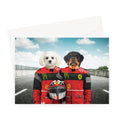 The Red Legendary Drivers: Custom Pet Greeting Card