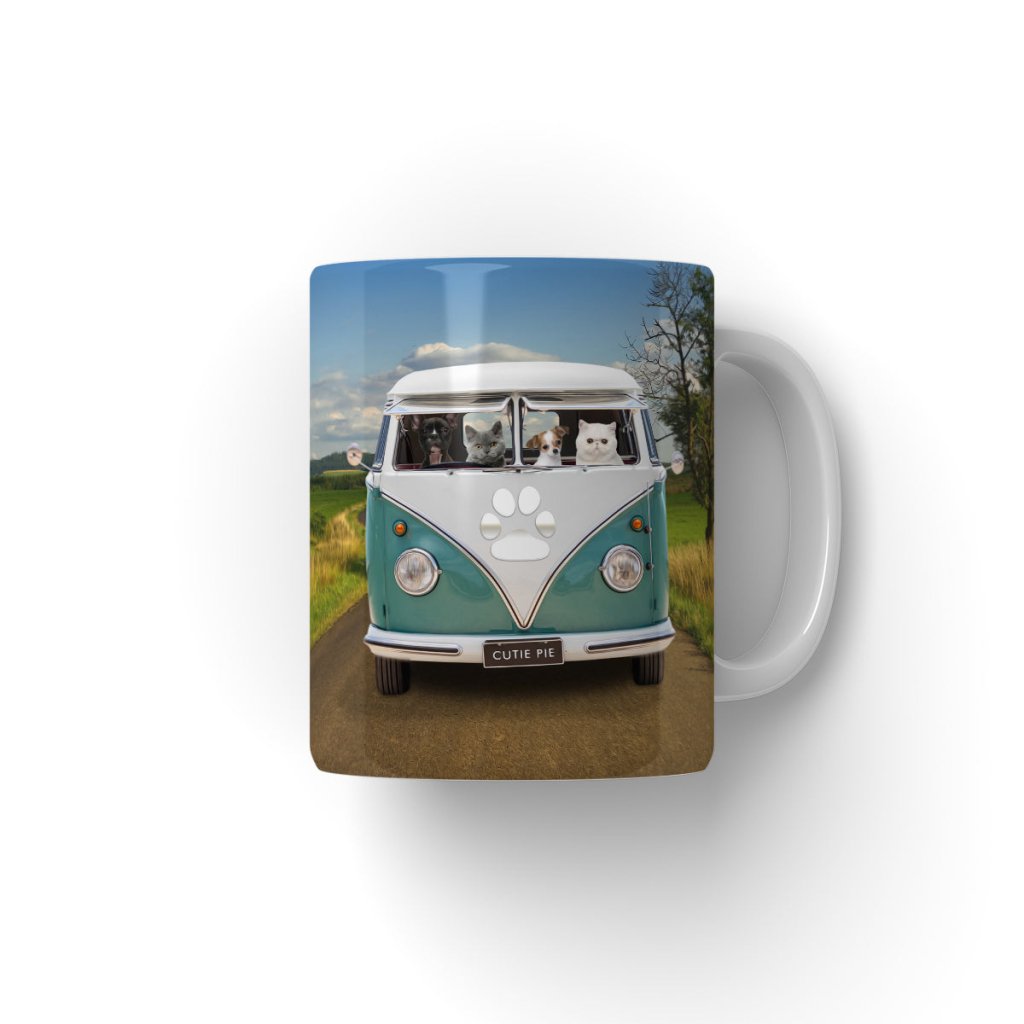 Pet Portraits | The Retro Bus: Custom Pet Coffee Mug | Paw & Glory