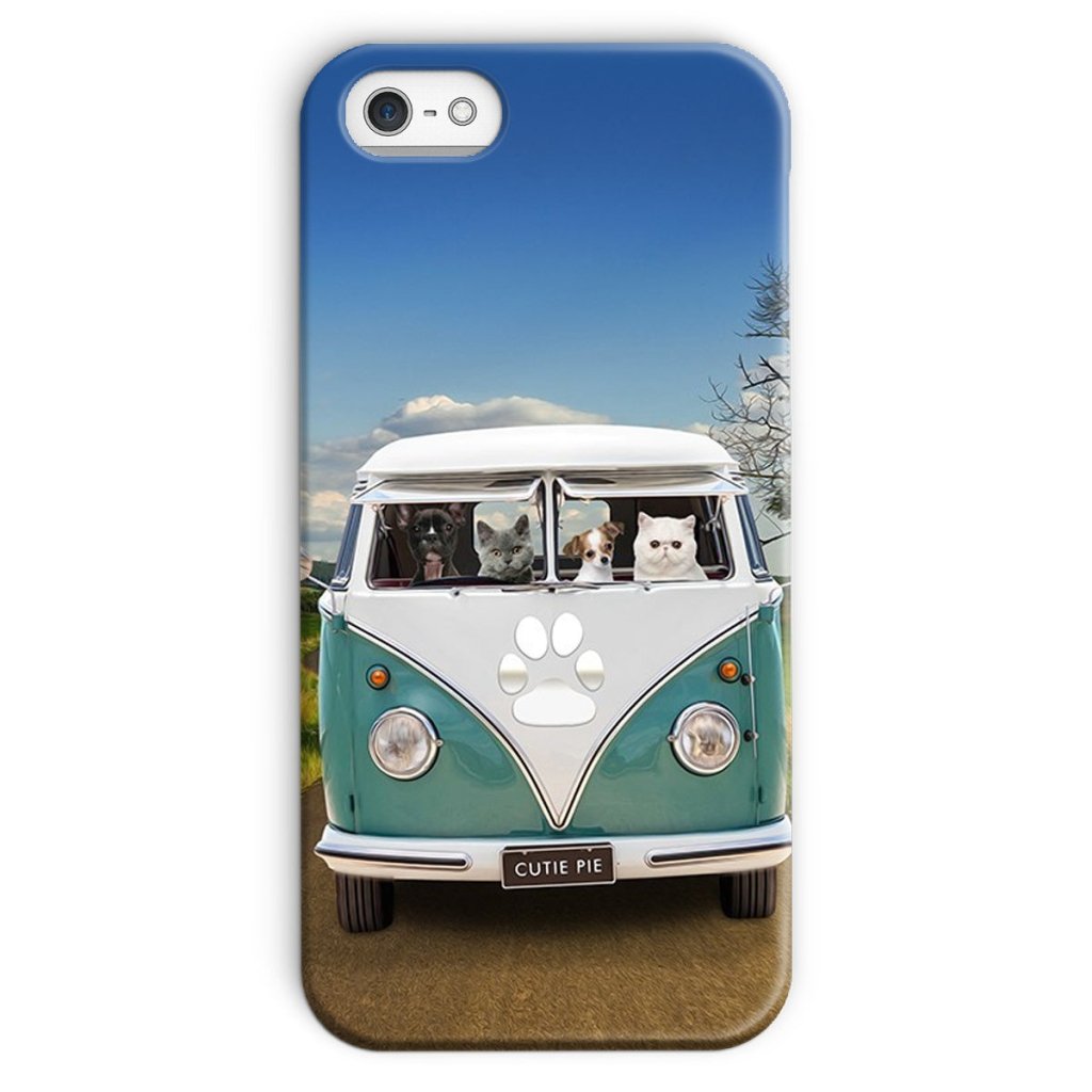 Pet Portraits | The Retro Bus: Custom Pet Phone Case | Paw & Glory