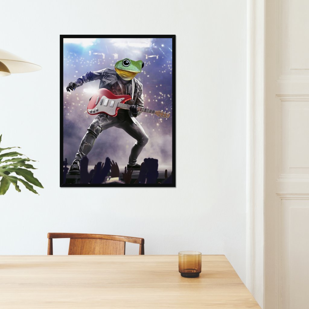 Pet Portraits | The Rock Star: Animal Art Framed Portrait | Paw & Glory