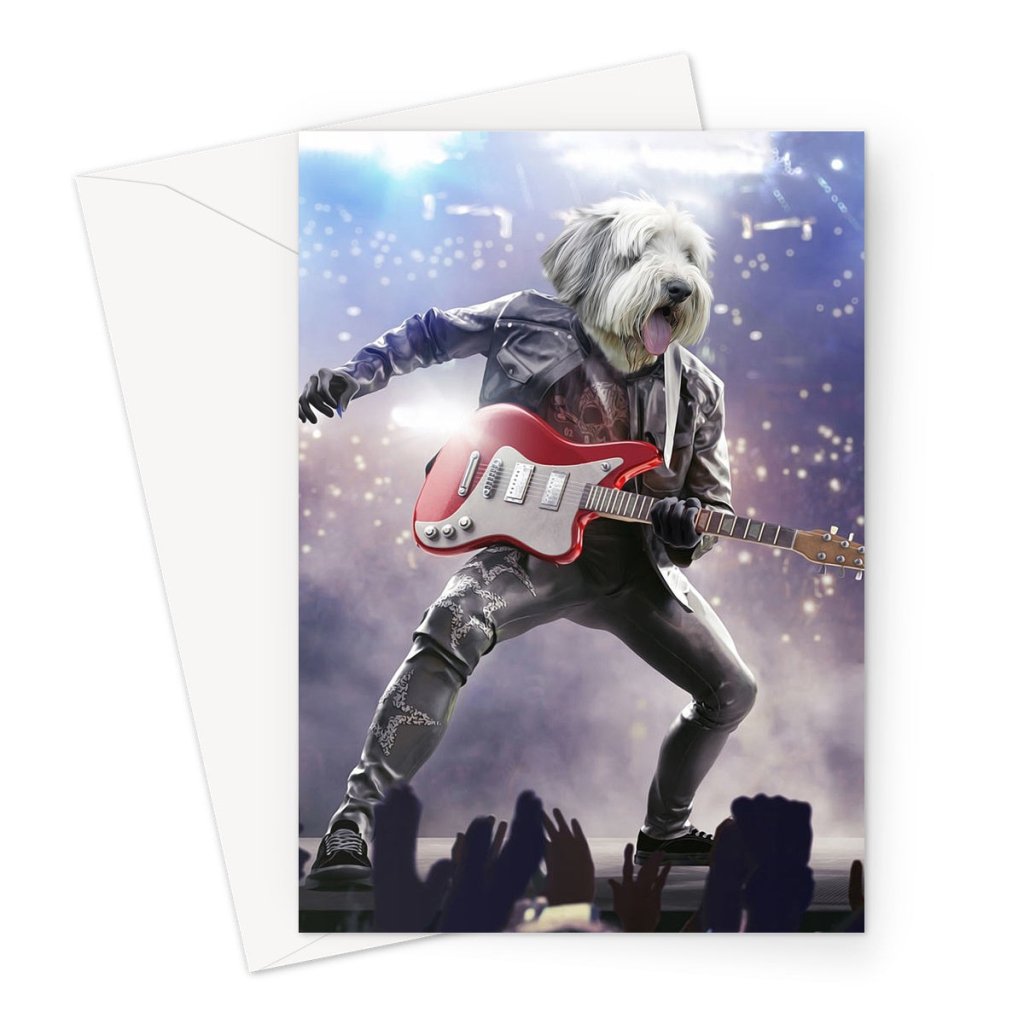 Pet Portraits | The Rock Star: Custom Pet Greeting Card | Paw & Glory