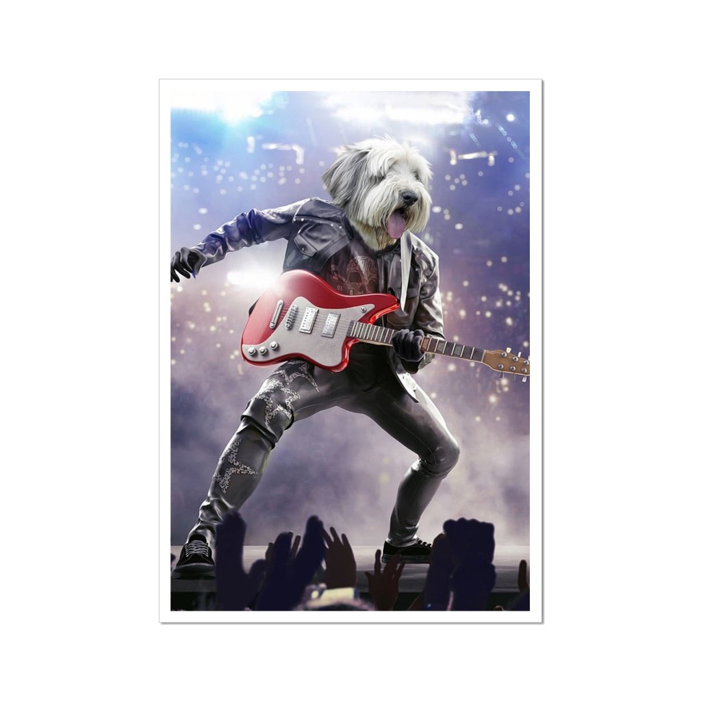 Rock Star Custom Pet Portrait | Custom Pet Portrait | Paw & Glory