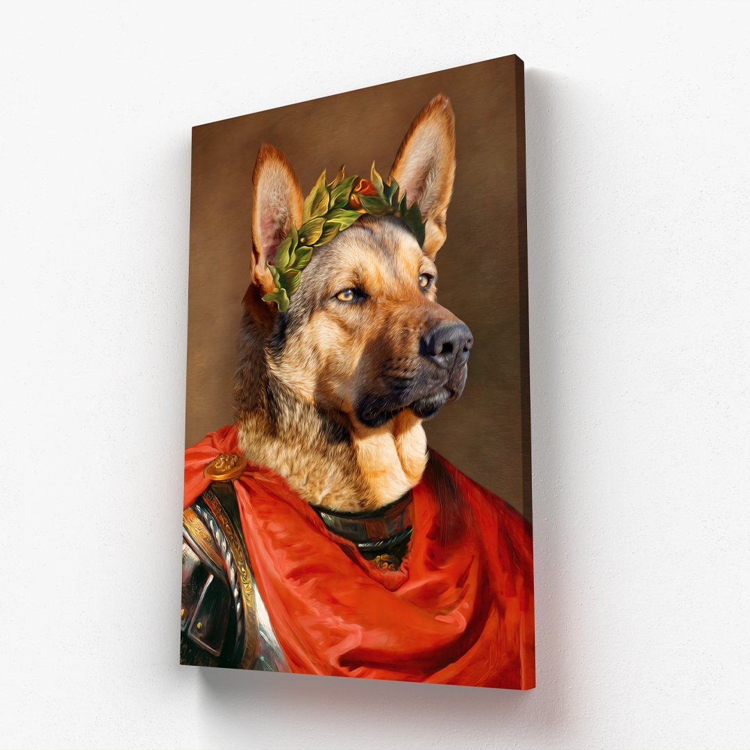Pet Portraits | The Roman Emperor: Custom Pet Canvas | Paw & Glory